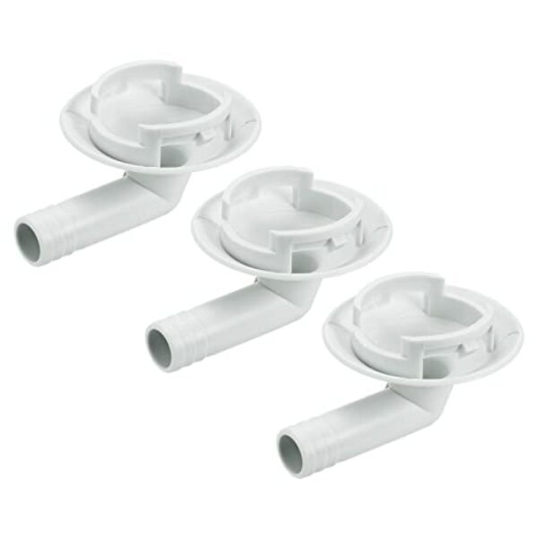 Conector de mangueira de drenagem de ar condicionado, 40 mm, acessórios de peça de substituição para encaixe de cotovelo para janela mini-dividida AC, bege, pacote com 3