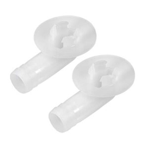 Conector de mangueira de drenagem de ar condicionado, encaixe de cotovelo para unidades mini-divididas e unidade CA de janela de 18 mm, 2 peças