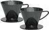 Cone de filtro de café HIC Harold Import Co. 2662 nº 2 preto (pacote com 2)