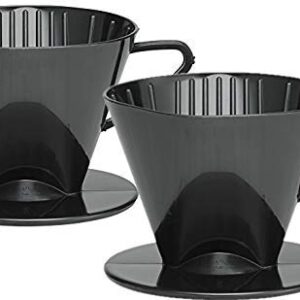 Cone de filtro de café HIC Harold Import Co. 2662 nº 2 preto (pacote com 2)