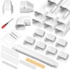 Conjunto de capa de mini linha dividida de 7,6 cm, kit de capa de minisplit com duto flexível, kit decorativo pintável de PP branco para mini split, ar condicionado, AC central, HVAC e bombas de calor