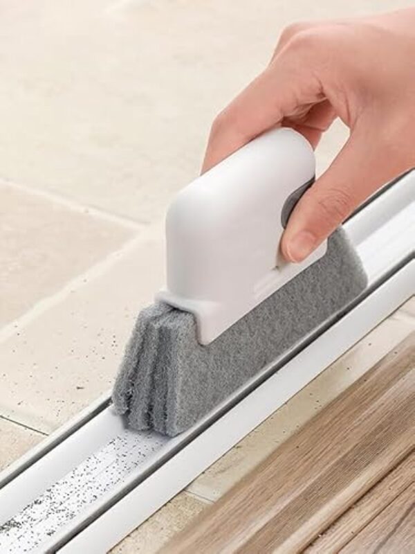 Conjunto de escova de limpeza de calha de janela mágica 2 em 1, ferramenta de limpeza de calha 2 em 1, ferramenta de limpeza portátil