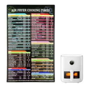 Conjunto de folhas magnéticas Air Fryer Ímãs de geladeira - Acessórios para fritadeira a ar livre, guia de culinária para utensílios de presentes de cozinha (16,69 cm × 10,160 cm)