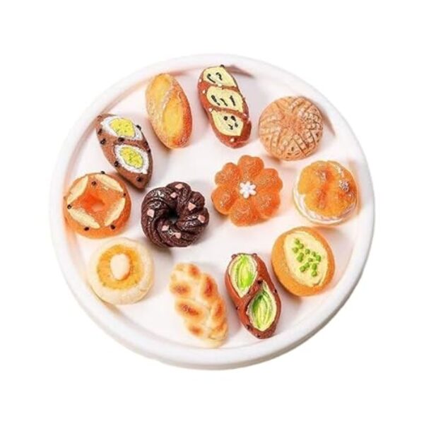 Conjunto de ímãs de geladeira - 12 mini ímãs com tema de pão, acessórios magnéticos fofos para geladeira, pequenos ímãs decorativos de cozinha para notas, fotos e organização