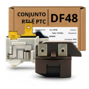 Conjunto Relé de Partida Compatível Geladeira Electrolux 127v 220v 411 Litros Modelo Df48