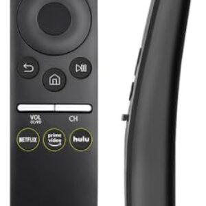 Controle remoto de substituição para controle remoto de voz Samsung para Smart TV, compatível com todos com função de voz, moldura curva inteligente QLED QLED LCD 8K 4K, capa para controle remoto