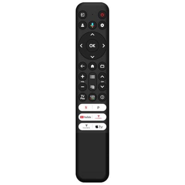 Controle remoto de substituição para TCL Smart TV QM8/QM7/S5/S4/S3/Q7/Q6/Q5 4K UHD HDR LED QLED QD-Mini LED Full-HD (sem voz)