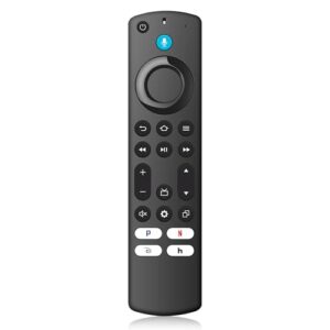 Controle remoto de voz de substituição compatível com todos os Fire Series TV Stick/Cube, Stick 4K Max/4K (1ª/2ª geração), Stick Lite/HD, Smart TV 3ª geração, adequado para TVs Insignia/Toshiba