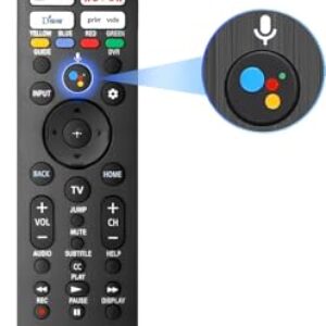Controle remoto de voz de substituição para Sony TV, para Smart TV SonyBravia com controle de voz, compatível com Smart TVs Sony Bravia XR/XBR/KD 4K/ 8K LED OLED Google/Android