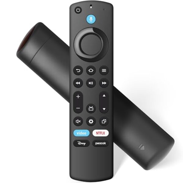 Controle remoto de voz de substituição para todos os cubos de Smart TV, compatível com Stick 4K Max/4K/Stick/Lite/HD, adequado para todas as séries Insignia-Toshiba-Pioneer-Omni QLED