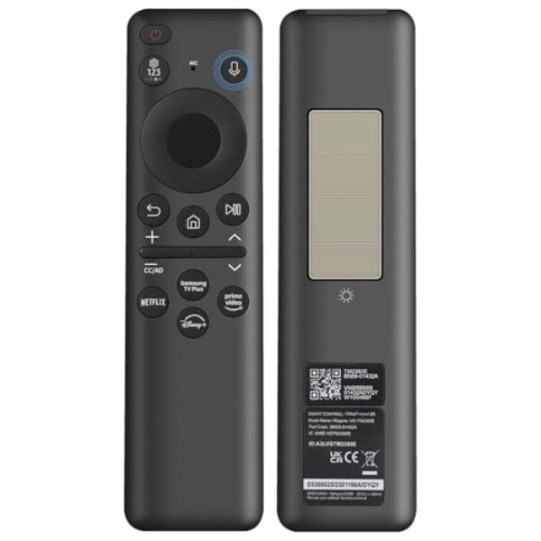 Controle remoto de voz recarregável para controle remoto Samsung Smart TV, BN59-01432A para Samsung OLED Neo QLED Crystal UHD Frame Solar 4K 8K Smart TVs VG-TM2360E