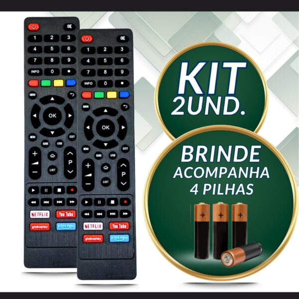 Controle Remoto Tv Philco Smart Teclas Netflix e Youtube Linha PTV32 40 43 50 55 60 Polegadas