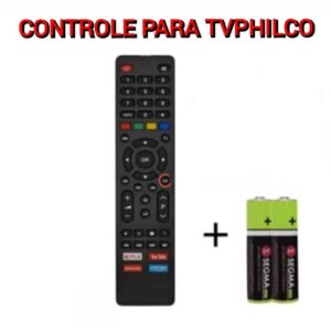Controle Remoto TV Philco Smart Teclas Netflix e Youtube PTV32 40 43 50 e 60 polegadas
