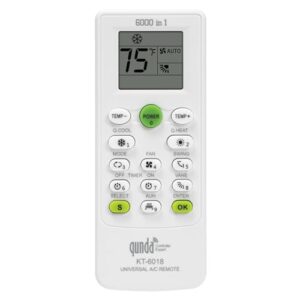 Controle remoto universal de ar condicionado KT-6018, controlador de condicionamento LCD A/C 6000 em 1 para LG Mitsubishi Toshiba Haier Daikin Hitachi Sharp Panasonic Samsung Sanyo Hisense Fujitsu Ar