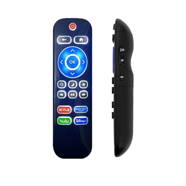 Controle remoto universal para todos os controles remotos Roku TV, compatível com todos os controles remotos de TV TCL-ONN-Hisense-Roku (não para Roku Stick e Box)