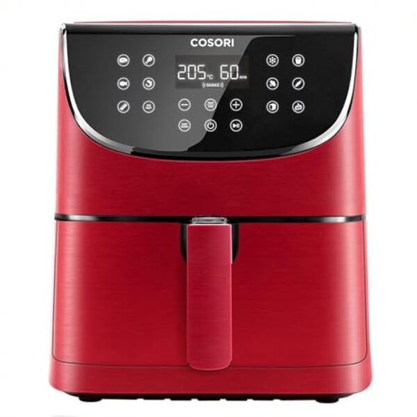 COSORI Air Fryer 5,8 QT Forno elétrico de ar quente XL sem óleo, panela programável 11 em 1 com lembrete de pré-aquecimento e agitação, tela sensível ao toque digital equipada e cesta antiaderente