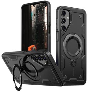 COTDINFOR Capa magnética para Samsung Galaxy A56 5G com suporte [compatível com MagSafe] Capa de telefone fina para Samsung Galaxy A56 5G preta TH