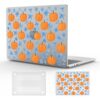 CozyNestCY Linda capa floral abóbora para MacBook Air 13 polegadas 2022 2021 2020 2019 2018 Ação de Graças Halloween capa rígida de plástico Touch ID A1932 A2179 M1 A2337 flor estética fina capa