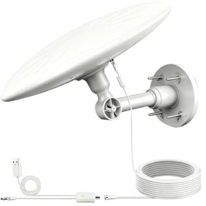 CSUXYD Antena de TV omnidirecional externa, antena externa para Smart TV, sinal HD digital de recepção de longo alcance de 720°, com super amplificador de sinal, para sótão/acampamento/trailer/barco