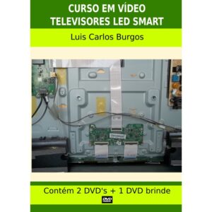 Curso em DVDaula físico Manutenção e/ou Reparação TV LED Smart.Coleção com 2 volumes