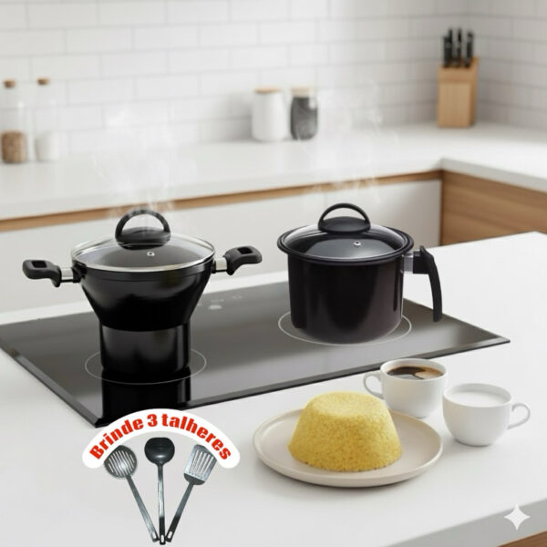 Cuscuzeira Indução + Caneco Indução fogão indução cooktop fogão a gás