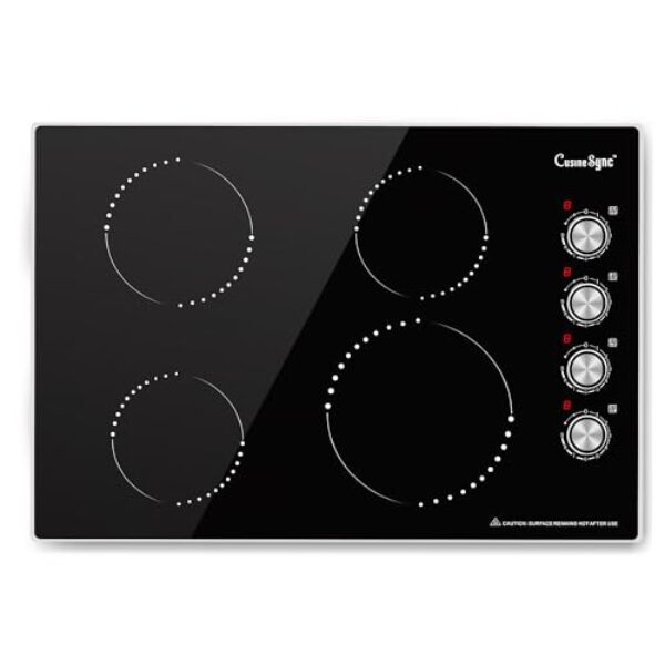 Cusinesync Controle do botão do fogão de indução com 4 queimadores de 76,2 cm