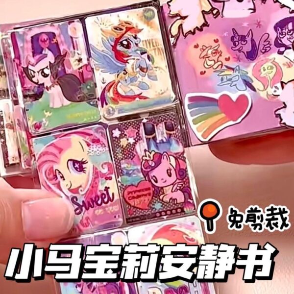 [Cut-Free] Pequeno Livro Vermelho Pequeno Livro Vermelho Pequeno Pônei MINI Livro de Cartões Feito à Mão diy Descompress