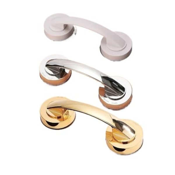 CXYFQUUK Puxadores de porta deslizante de vidro puxadores de porta de armário de armário tampa de vaso sanitário puxador de ventosa de porta de geladeira 2 peças (ouro M)