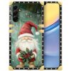 DAIZAG Compatível com Samsung Galaxy A15, Papai Noel de Natal com decoração dourada de frutas capa protetora de TPU macio antiarranhões