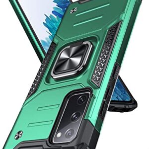 DASFOND Capa protetora para celular Galaxy S20 FE projetada para Galaxy S20 FE com suporte, anel de metal giratório de 360°, resistente a impactos, à prova de impacto, para Samsung Galaxy S20 FE