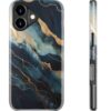 DEENAKIN Capa para iPhone 17 - Compatível com carregamento sem fio - Capa rígida de camada dupla e capa de silicone - Capa protetora à prova de choque com designs bonitos da moda para mulheres - fluxo