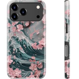 DEENAKIN Capa para iPhone 17 Pro - Compatível com carregamento sem fio - Capa rígida de camada dupla e capa de silicone - Capa protetora para celular com designs bonitos da moda para mulheres