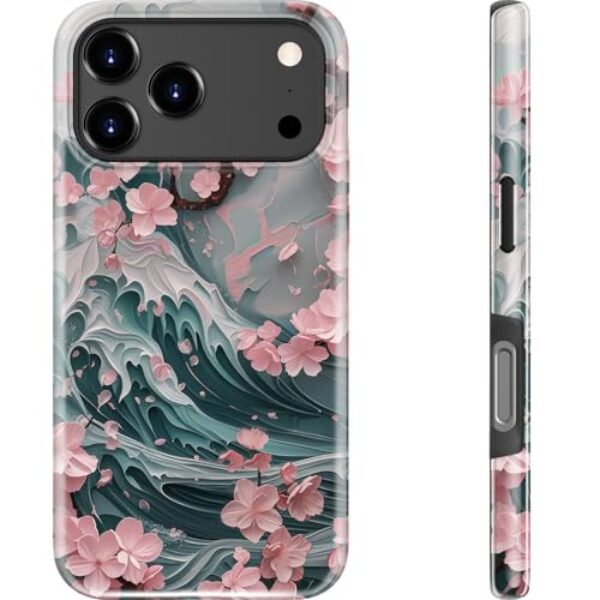 DEENAKIN Capa para iPhone 17 Pro - Compatível com carregamento sem fio - Capa rígida de camada dupla e capa de silicone - Capa protetora para celular com designs bonitos da moda para mulheres