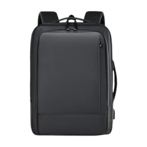 Deevoka Mochila masculina para laptop, bolsa para computador, mochila para pesca no escritório, Preto