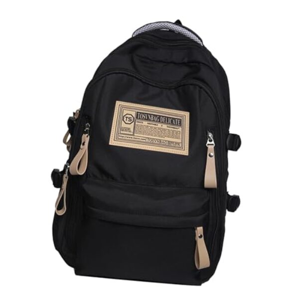 Deevoka Mulheres mochila bookbag casual bolsos laterais bonito mochila escolar saco de viagem para adolescentes do sexo feminino estudantes adolescente, preto