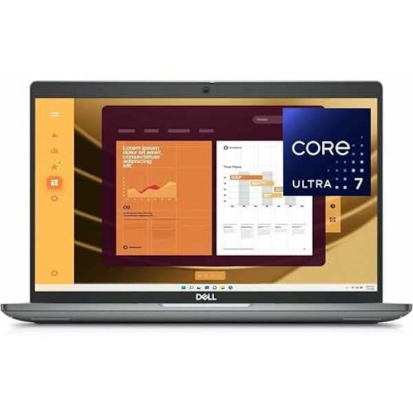 Dell Laptop Latitude 5450 de 14 polegadas, FHD, Intel Core Ultra 7-155U, 16 GB de RAM, SSD NVMe de 512 GB, webcam, Wi-Fi 6E, Bluetooth, teclado retroiluminado, slot SIM, HDMI, USB C - DisplayPort