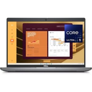 Dell Laptop Latitude 5450 de 14 polegadas, tela sensível ao toque, Intel Core Ultra 5-135U vPro, 16 GB de RAM, SSD NVMe de 512 GB, webcam, Wi-Fi 6E, BT, teclado retroiluminado, HDMI, USB C, porta de