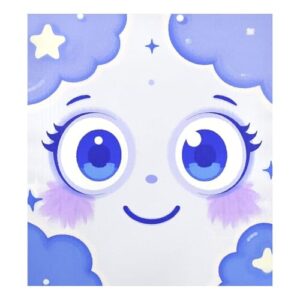 Desenhos animados bonitos olhos grandes roxo capas decorativas magnéticas reutilizáveis boneco de neve ímã capa painel decoração de natal feriado 58 x 66 cm
