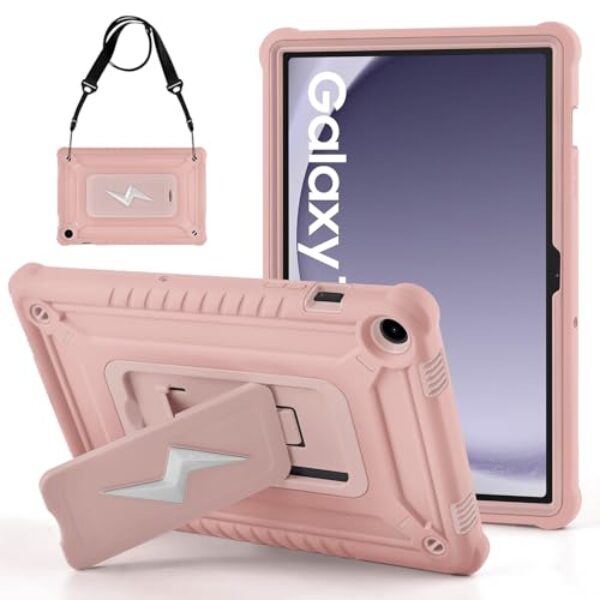 DETUOSI Capa para Samsung Galaxy Tab A9+/A9 Plus 11 polegadas 2024/2023 (SM-X210/X216/X218), capa resistente à prova de choque resistente para Galaxy Tab A9 Plus com suporte e alça de ombro