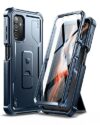 Dexnor Capa para Samsung Galaxy A13 5G, [Protetor de tela integrado e suporte] Capa protetora resistente à prova de choque de grau militar para Samsung Galaxy A13 5G (azul marinho)