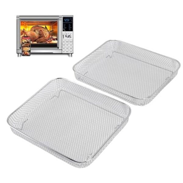 Dioche 2PCS Air Fryer Basket and Bandey Conjunto para Forno, Forno de Fritadeira de Ar para o Forno de Panela Com Bravo Xl para Lavadora de Louça Acessórios Seguros