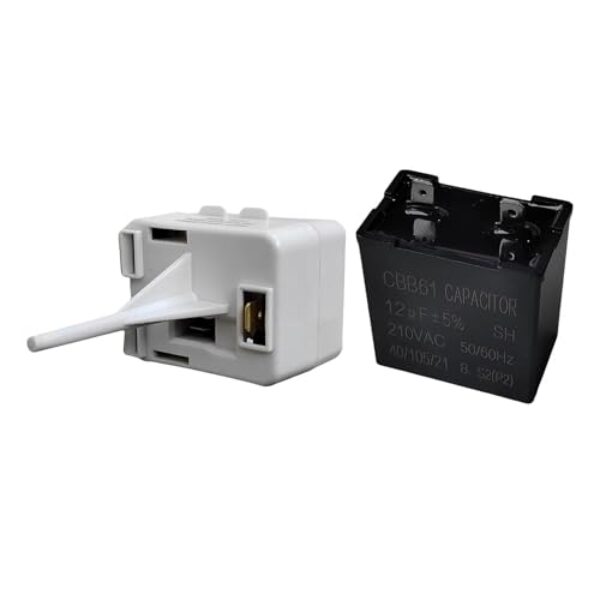Dispositivo de partida do compressor de geladeira, relé de partida do compressor de geladeira + capacitor de corrida para acessório de geladeira GE