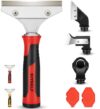 DIYSELF Raspador de lâmina de barbear 4 em 1, ferramenta de calafetagem, raspador para limpeza de chuveiro, vidro, fogão, azulejo, argamassa, ferramenta de remoção de calafetagem para banheiro