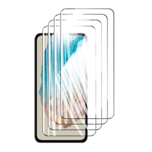 DLMTVO Protetor de tela 4 peças, para Samsung Galaxy M35 5G, cristal de vidro temperado 9H de alumínio de alta qualidade, antiarranhões, impressão digital amigável (preto)