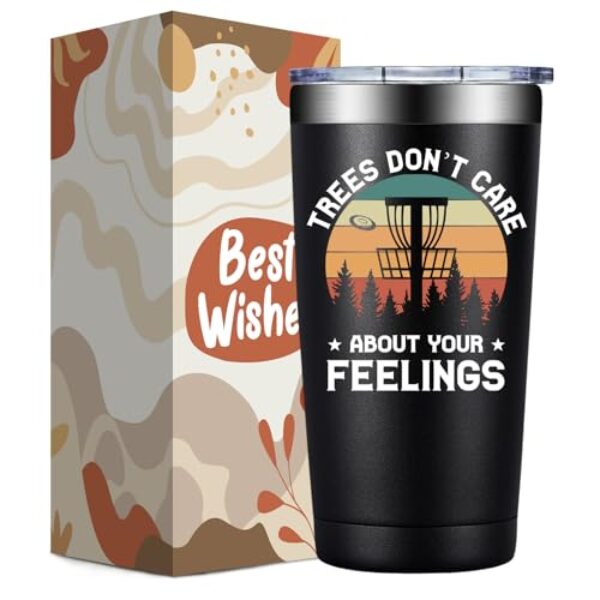 DOEARTE Presentes de golfe de disco para homens - Presentes de aniversário de Natal para amantes de golfe de discos, pai namorado, acessórios de golfe de disco para homens - Copo de 590 ml