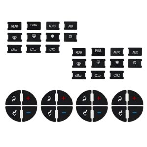 Dogary Adesivo de reparo de botão AC Dash, decalque de várias especificações para botão de interruptor de ventilador do console central, adesivo à prova d'água e antidesbotamento, para botões AC