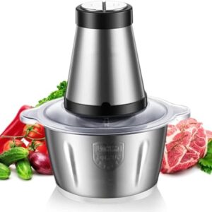 Doméstico 2 L Aço Inoxidável Elétrico Two-speed Moedor De Carne Processador De Alimentos Lâminas De Mistura Dupla