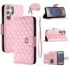 Dswteny Capa carteira para Samsung Galaxy S25 Ultra 5G com alça de ombro de pulso, padrão Argyle PU couro flip porta-cartão capa para celular para S25Ultra 25S S 25 25Ultra 6.9 2025 meninas mulheres