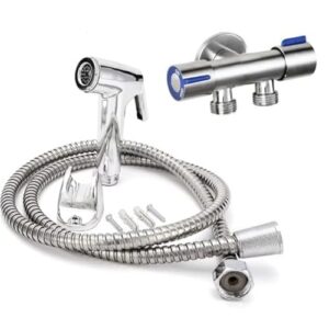 Ducha Higiênica Com Registro Com Dupla Saída De Água Inox Bidê Chuveirinho