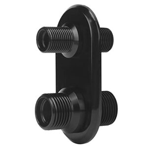 Eacam Conector de Anteparo Com Ar Condicionado de 2 Portas para Carro, Usinado Em Liga de Alumínio de Tarugo 6061-T6, Compatível Com Todos Os Sistemas de Ar Condicionado e Aquecedor (Preto)